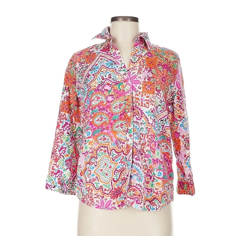 Ralph Lauren women Pink and Orange Patterned Shirt